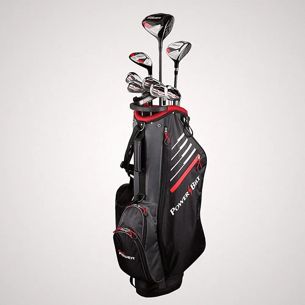 PowerBilt Golf Men's Pro Power Set - Driver, Wood, Hybrid, Irons, Putter & Bag
