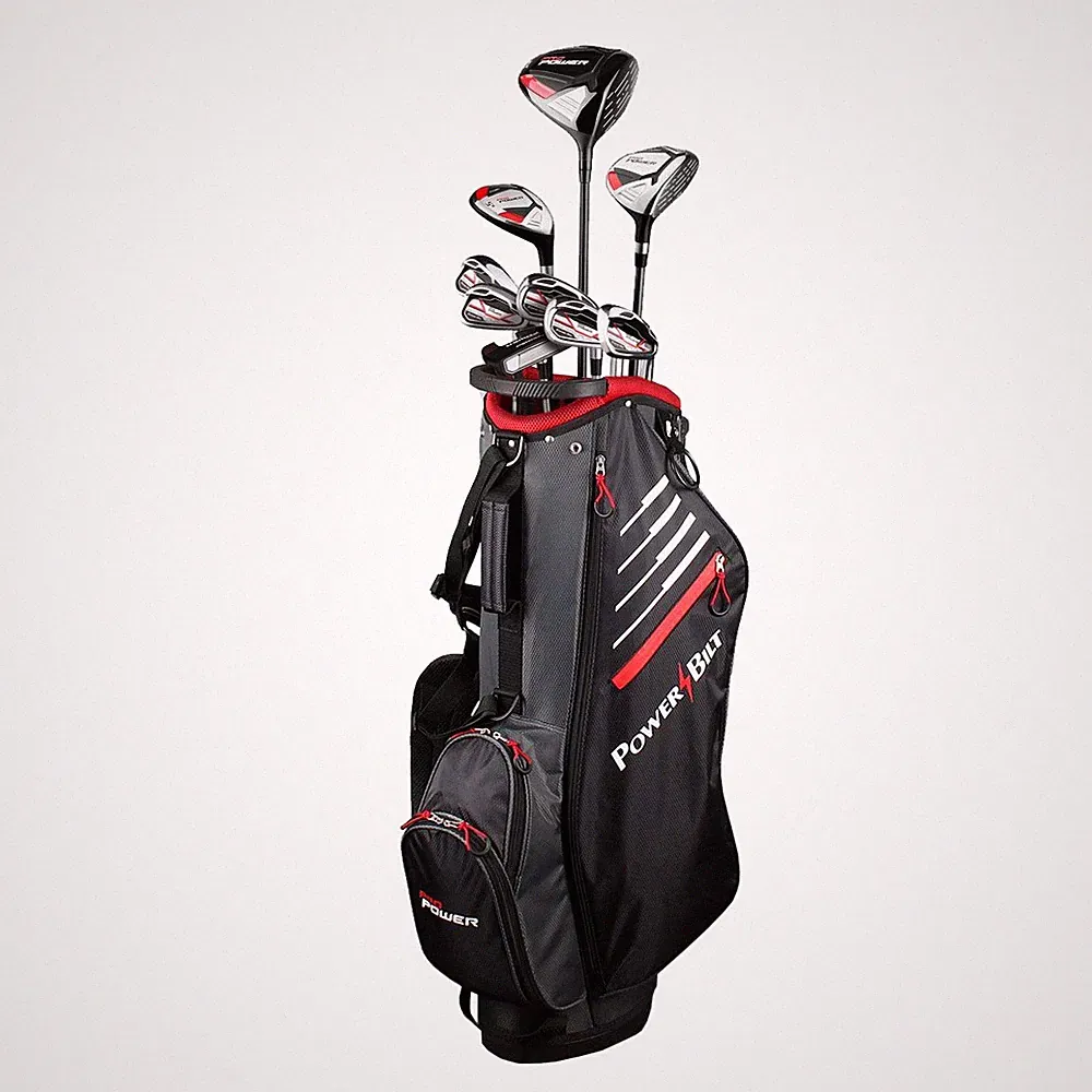 PowerBilt Golf Men's Pro Power Set Right Hand TALL- Graph/Steel Uni-Flex Shafts