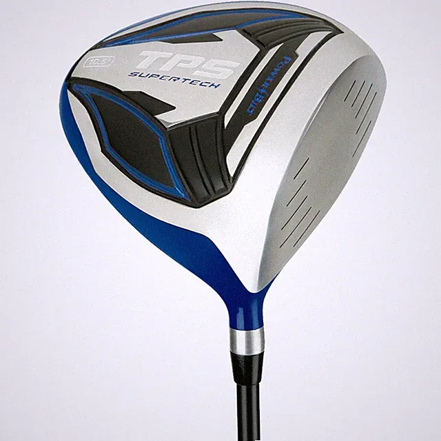 Powerbilt Golf Men's TPS Supertech 460cc Blue/Black Driver, NEW