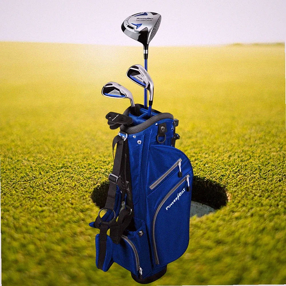 Powerbilt Junior Blue 6-Piece Kids Boys Golf Club Set RH/LH Ages 5-8 Years - NEW