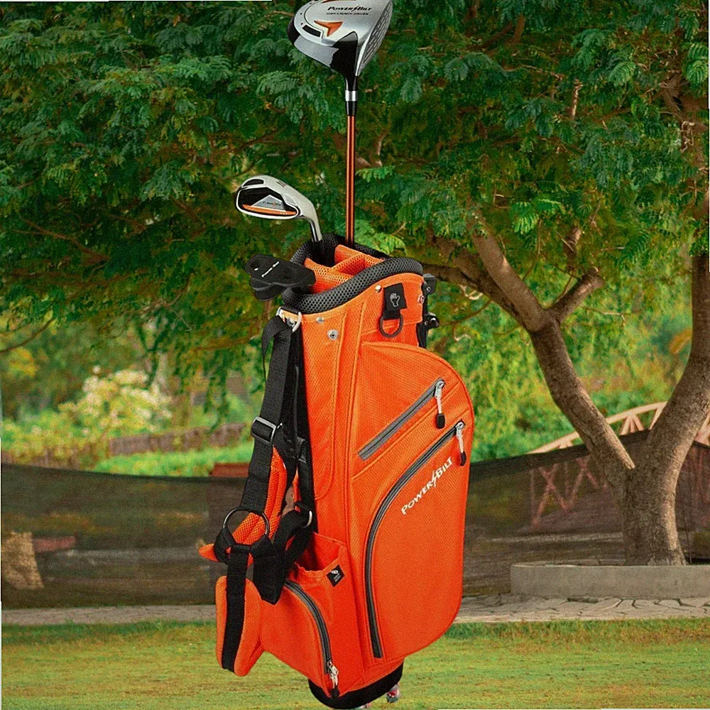 PowerBilt Junior Boys Complete Golf Club Set Orange Series 5pc RH Ages 3-5 Kids