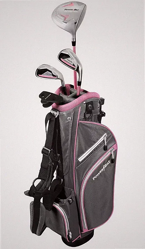 PowerBilt Junior Girls' Ages 5-8 Pink Series Complete Golf Club Set Right Handed