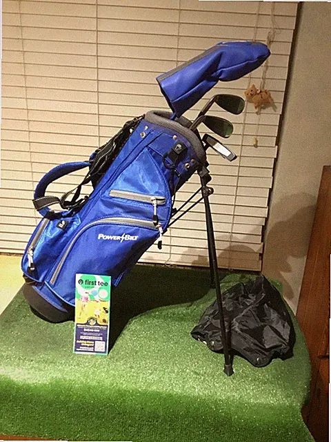 Powerbilt Juniors Set (Driver, 7 Iron, Wedge, Putter) Jr. Graphite & Stand Bag