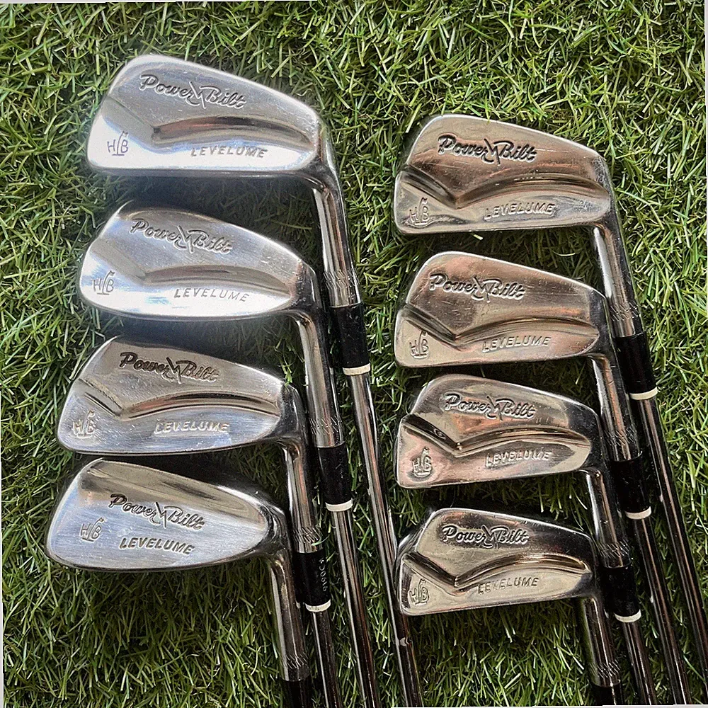 PowerBilt Levelume HB Iron Set 3-Pw Steel Stiff New Grips Vintage Blades