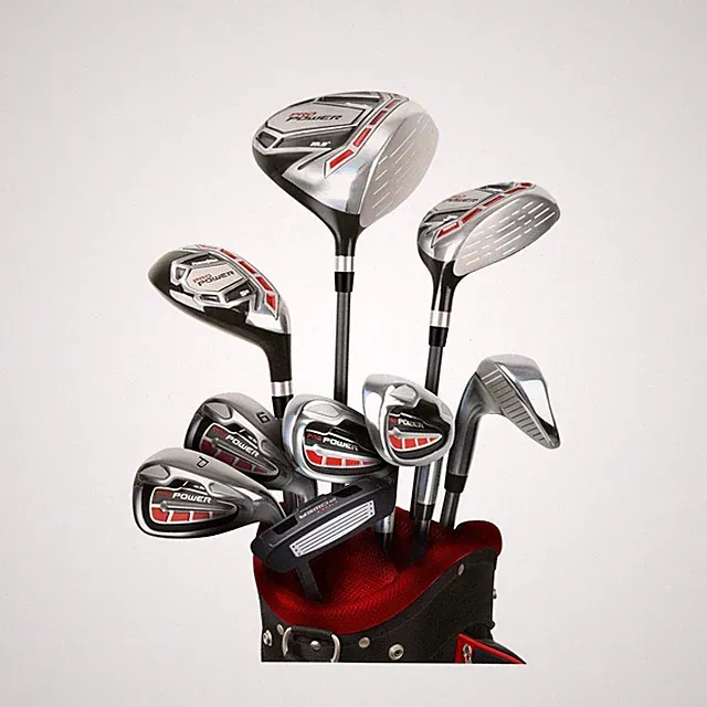 Powerbilt Pro Power Complete Golf Set for Men with Cart Bag, Right Handed (Gr...