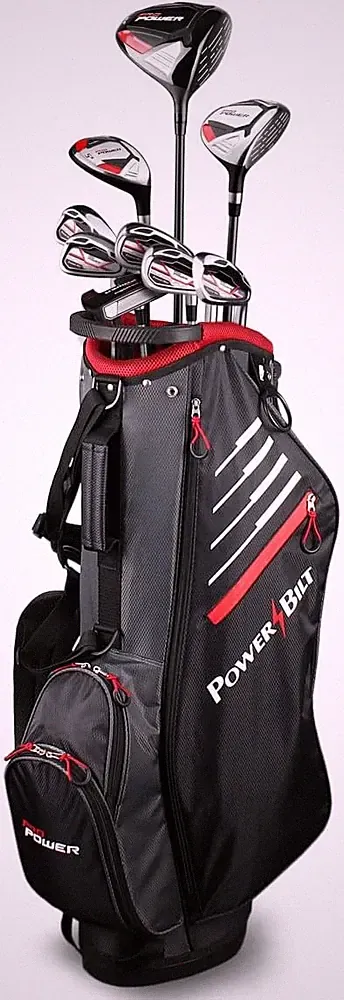 Powerbilt Pro Power Mens Golf Club Set RH/LH Standard/Tall w/Stand Bag - NEW