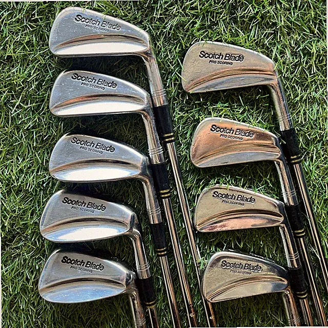 PowerBilt Scotch Blade Iron Set 2-Pw New Grips Pro Scoring Steel Stiff Flex