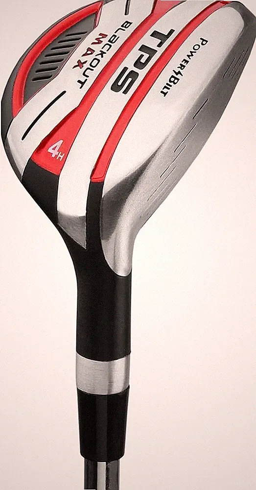 Powerbilt TPS Blackout Max Hybrid Golf Clubs 3/4/5 Men's Black/Red Right Handed