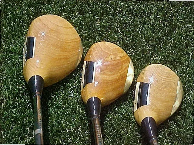 Powerbilt TPS PERSIMMON Golf Clubs Refinished Woods Set Driver 3 5 DGS300 Steel