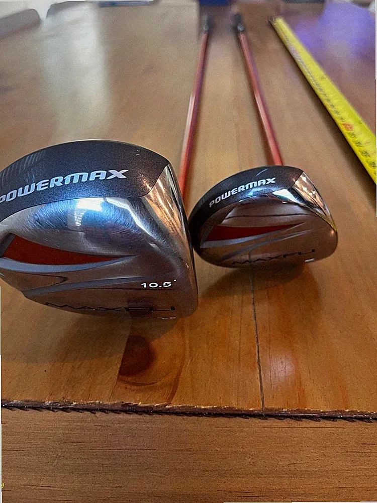 PowerMax MAXFLI Driver 10.5° 460cc & 3-Wood RH Graphite S 2 Clubs