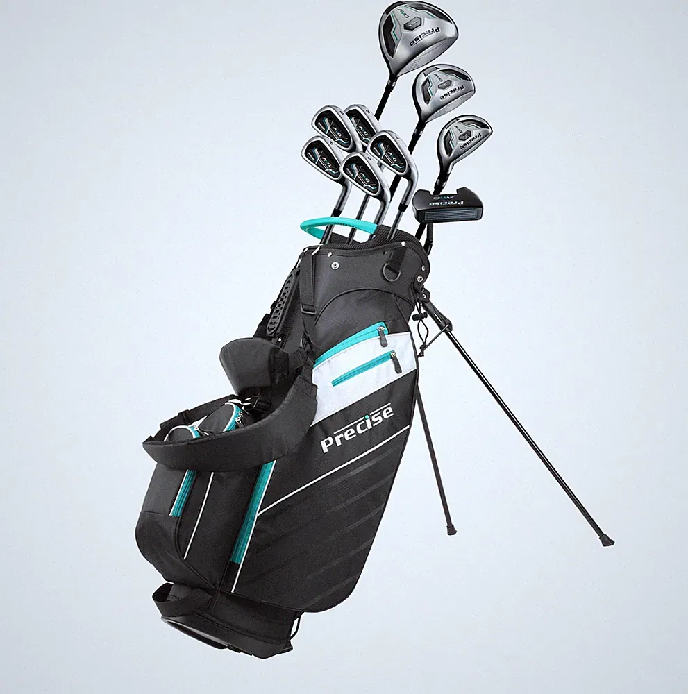 Precise AMG 14 Piece Mens Right Hand Golf Club Package Set - Reg & Tall Sizes