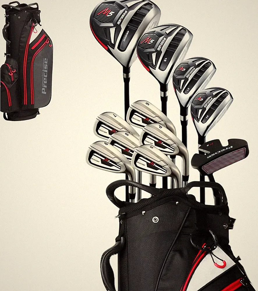 Precise M5 Pro Men’S Complete Golf Club Set - Titanium Driver, #3 Fairway Wood