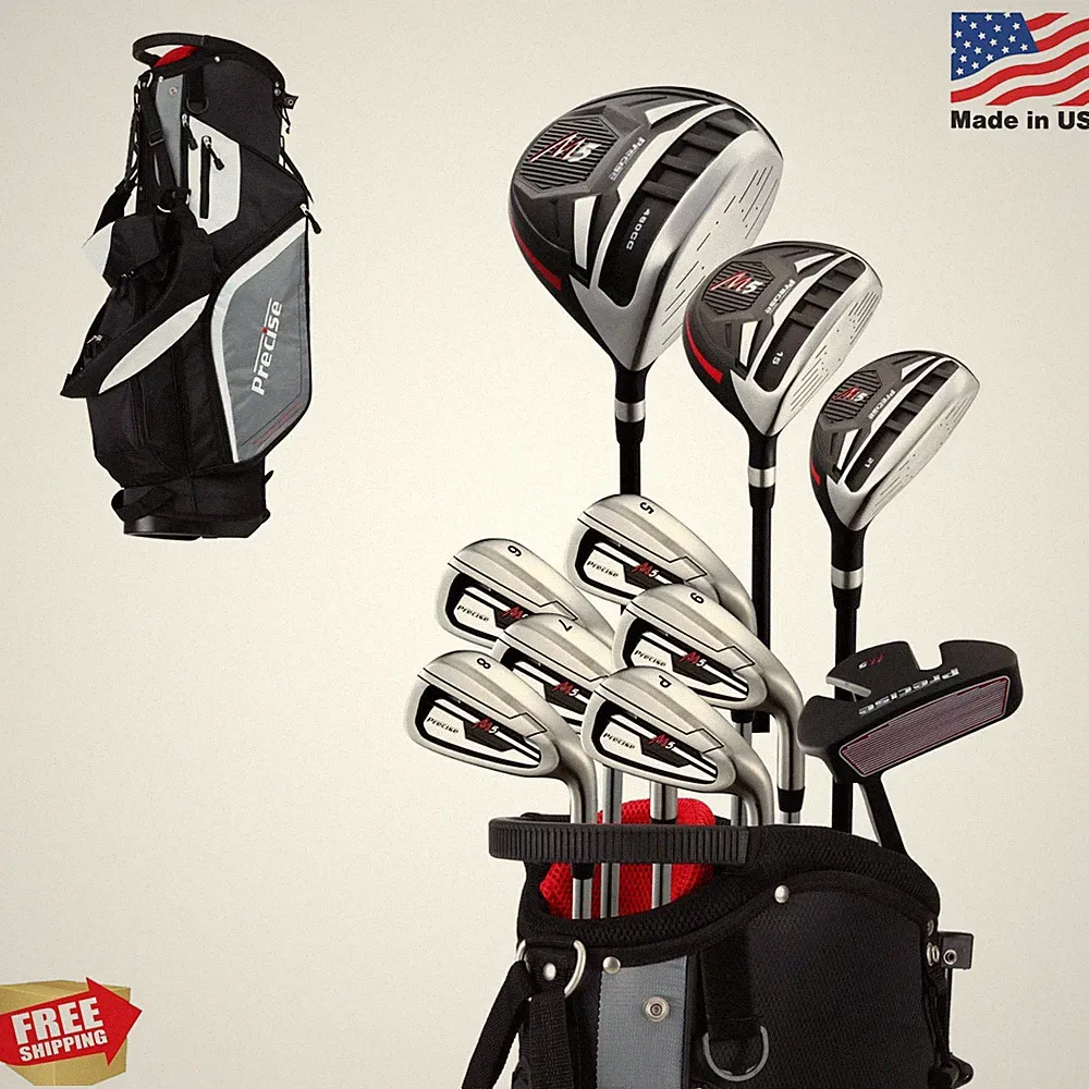Precise M5 Right Hand Tall +1 Red Med-Firm 460cc Driver Golf Club Set