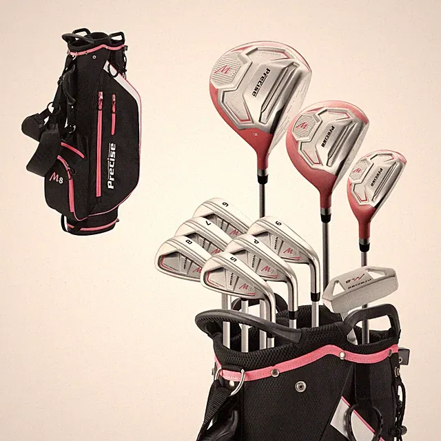 Precise M8 15Piece Womens Golf Club Full Set, Driver, Wood, Hybrid, Irons, Pu...