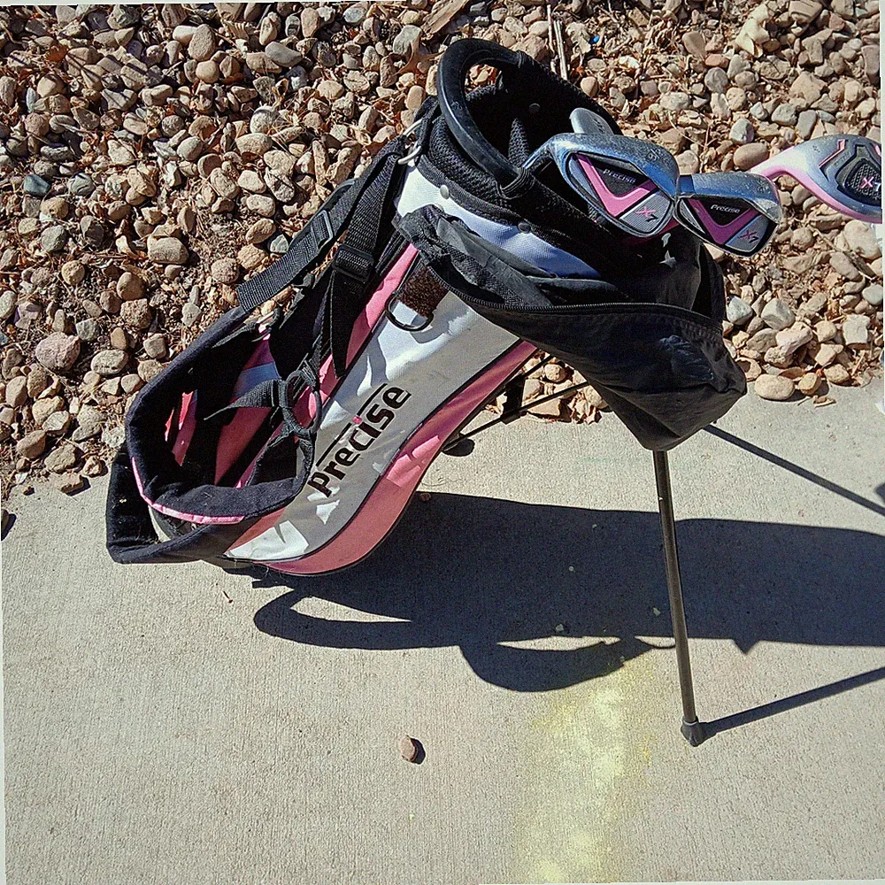Precise X7 Junior Girls Golf Club Set Pink RH Stand Bag for kids height 48-52"