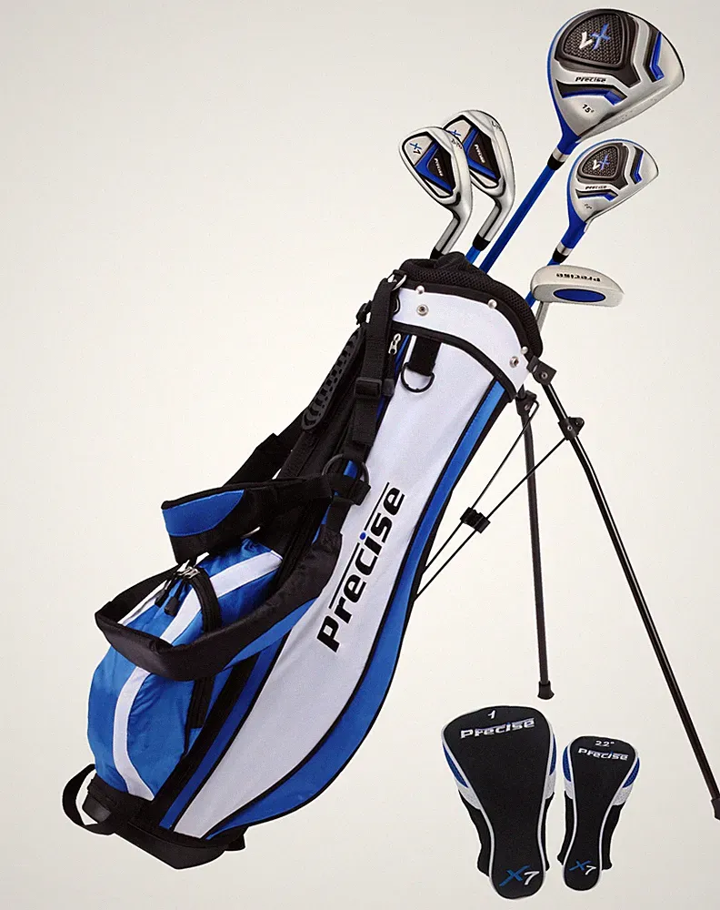 Precise X7 Junior Left Handed Complete Golf Club Set for Children – 3 Age Groups
