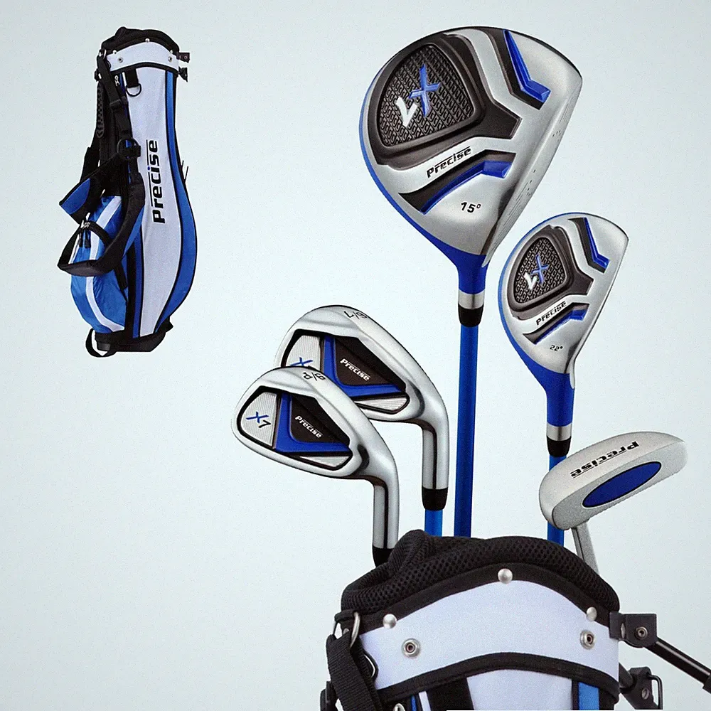 Precise X7 Kids Complete Golf Club Set Blue