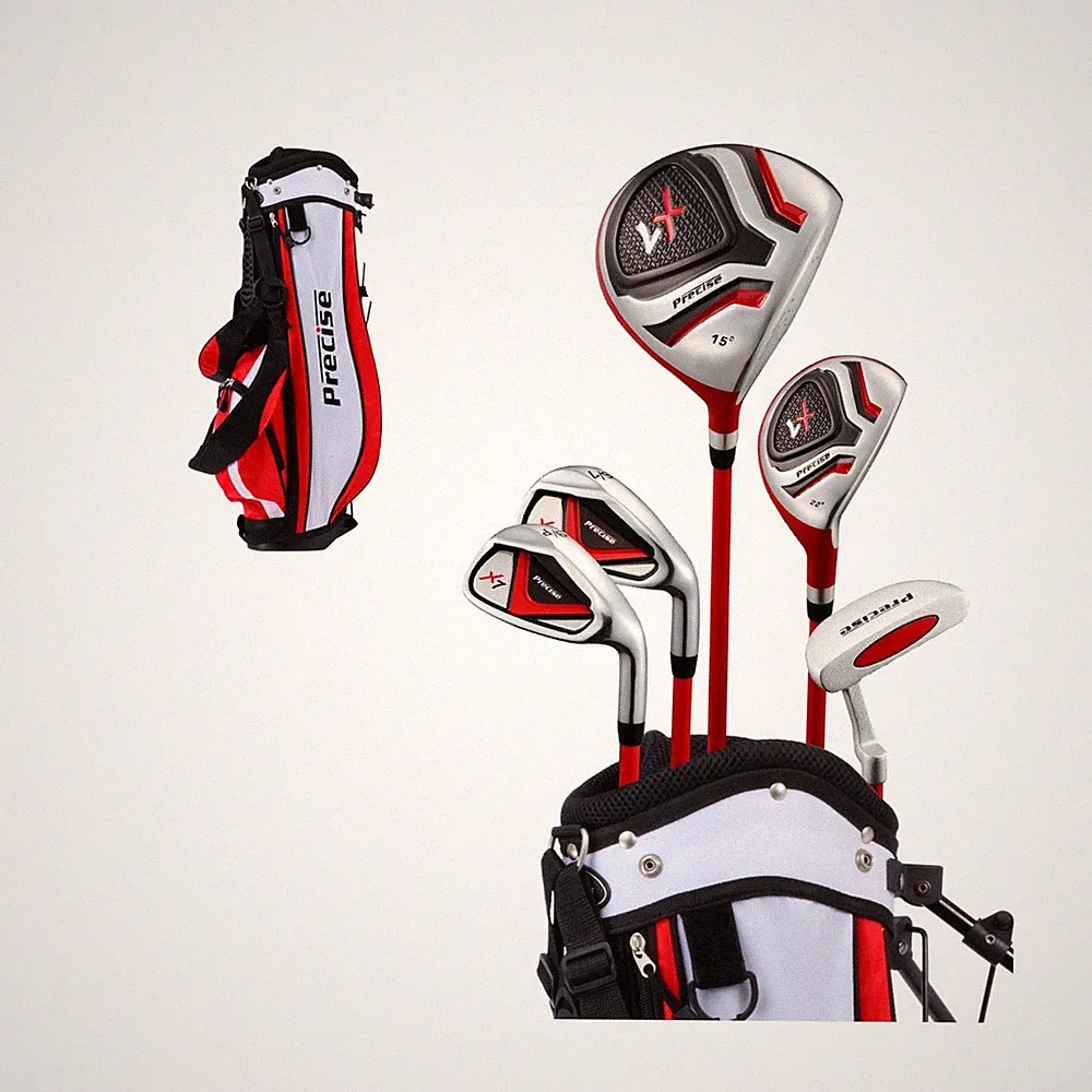 Precise X7 - Kids Complete Golf Club Set Red Ages 6-8 Right Hand