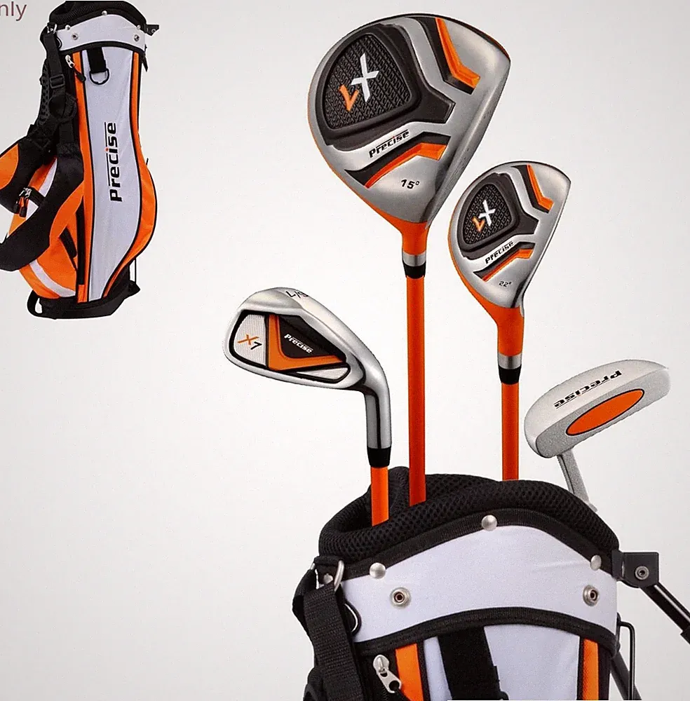 Precise X7 Kids Golf Clubs Set – Boys’ & Girls’ Junior Golf Set,Orange Ages 3-5