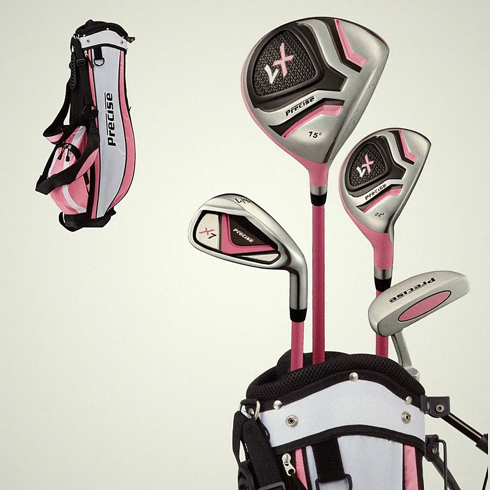 Precise X7 Kids Golf Clubs Set – Boys’ & Girls’ Right Hand, Pink Ages 3-5