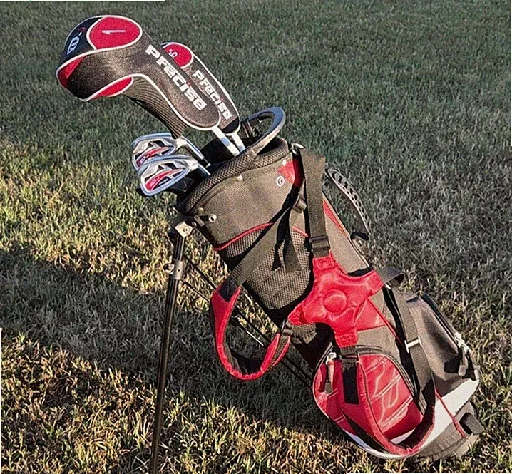 Precise XD-J Kids 8-Piece RH Junior Golf Club Set for Ages 6-8 Red w/Stand Bag