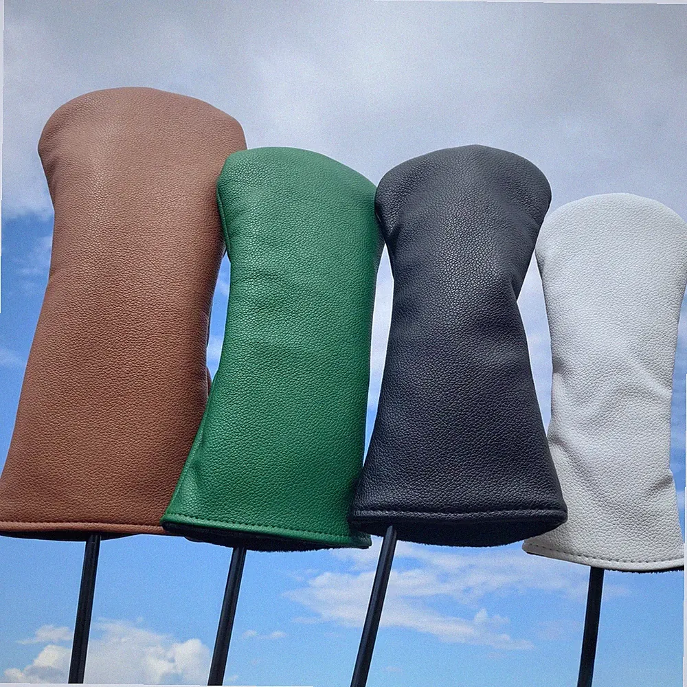 Premium Pure 4 Colors Golf Club Head PU Covers for Driver 35 Woods UT Head Cover