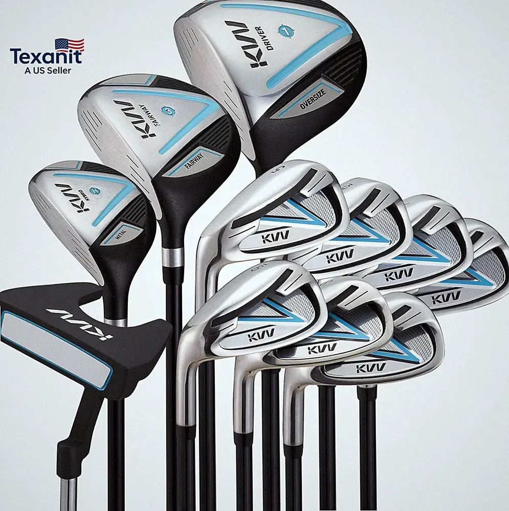 Premium Right Hand Golf Club Set 11-Piece Set for Women, Including Driver, Fairw