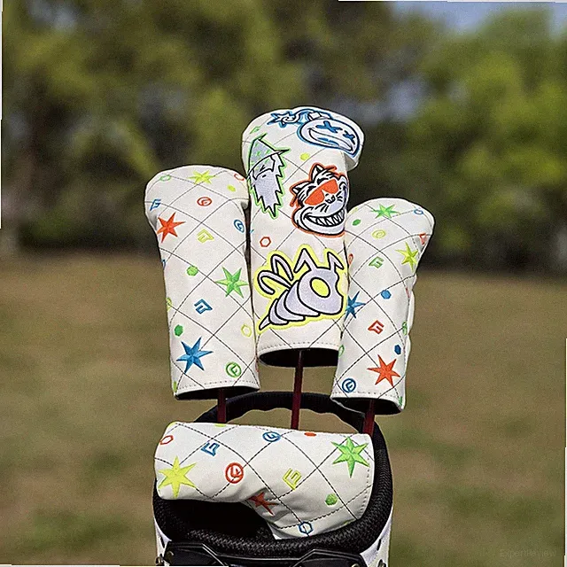 Premium Six Star Wizard Golf Club Head Cover Driver Woods UT Putter PU Headcover