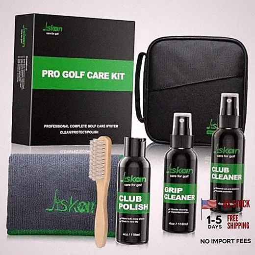 Pro Golf Care Kit System Includes Golf Grip Cleaner Club Cleaner Club Polish