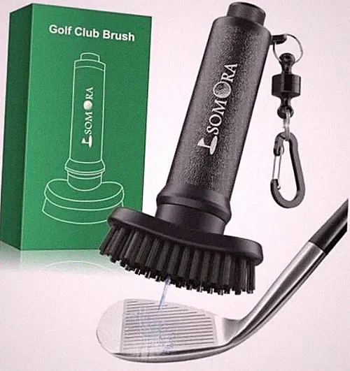 Pro Golf Club Cleaner Water Brush - White Elephant Gifts for Adults, Black