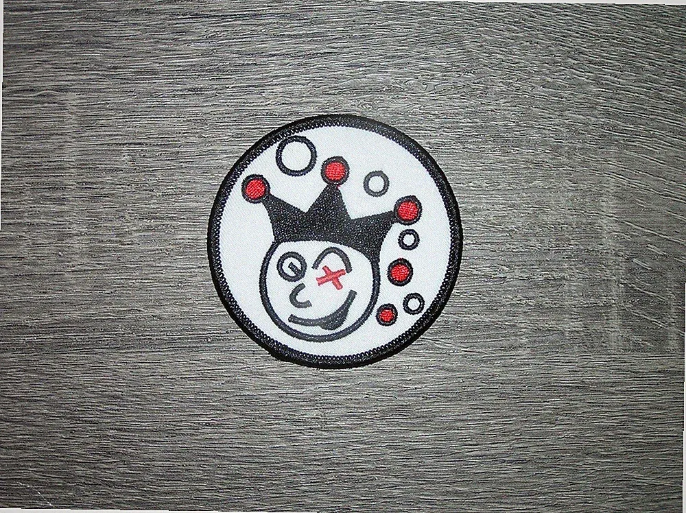 Pro Golf White/Black/Red Embroidered Iron On Patch 2.75" x 2.75"