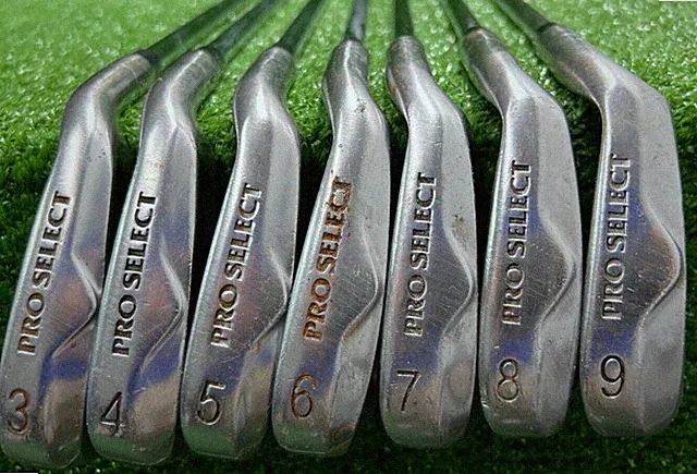 Pro Select Iron Set 3-9i / Regular Steel / VGC / NEW GRIPS / -2" / sa6436