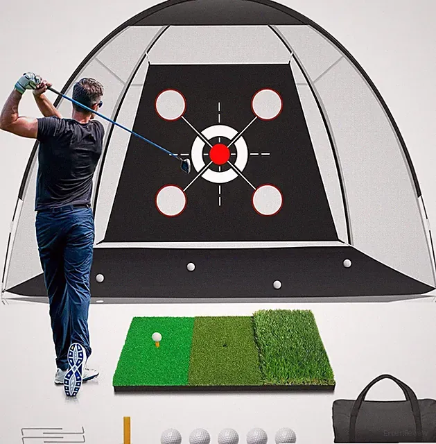 Professional Golf Net and Mat Set for Backyard Practice and Training