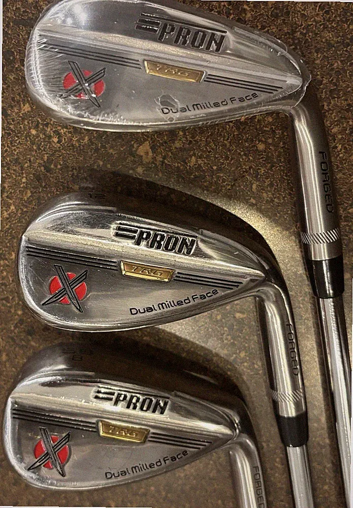 PRON Golf TRG Forged 50/54/58 Wedge Set Dual Milled Face Stiff Steel RH