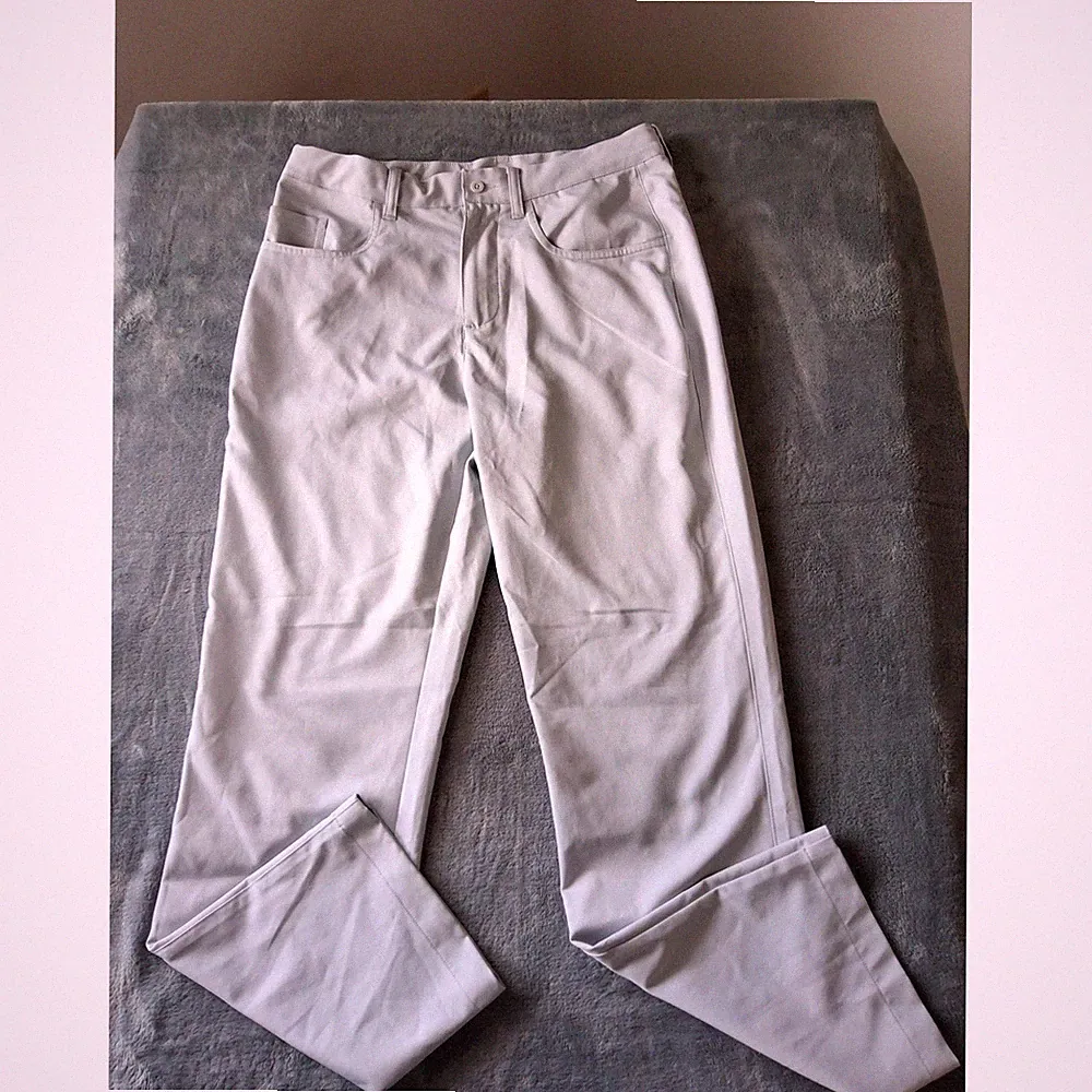 Puma Golf Pants Kids Boys Size Large 14 Light Grey 5-Pocket Tech Trousers 530872