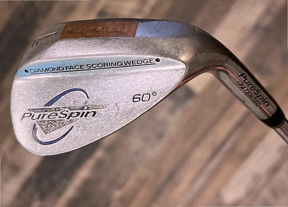 Pure Spin 60* Lob Wedge Diamond Face Scoring Steel Shaft Golf Lamkin Grip RH