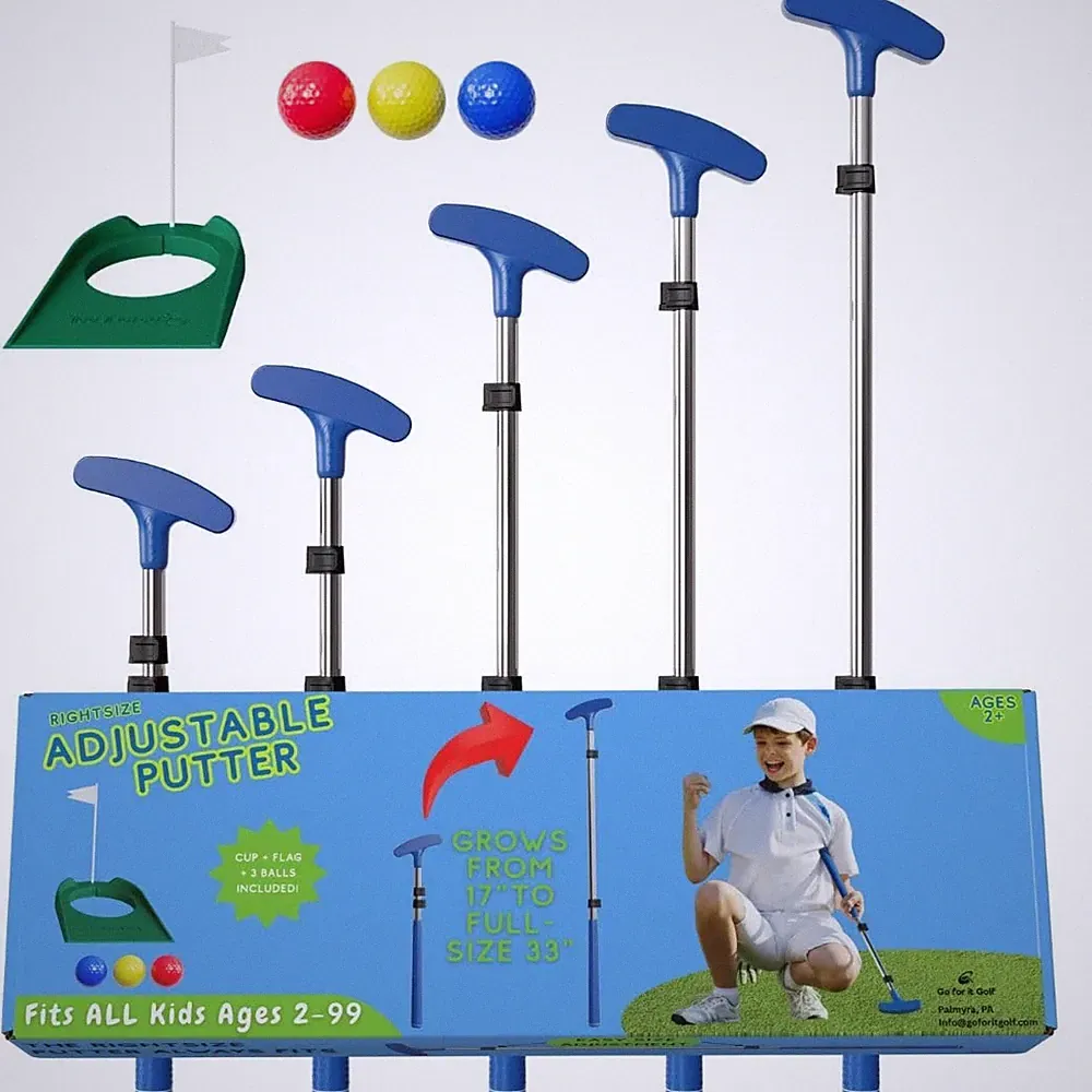 Putter - Extendable Shaft for Junior Golfers - Adjustable Size for Right and...