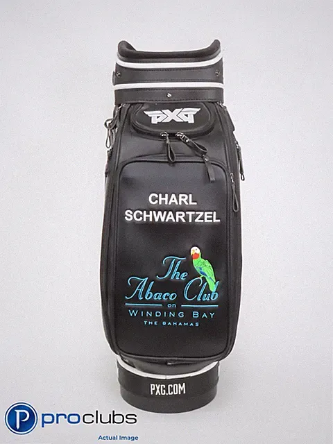 PXG "Charl Schwartzel" Black Staff Bag w/Rain Hood - 402093