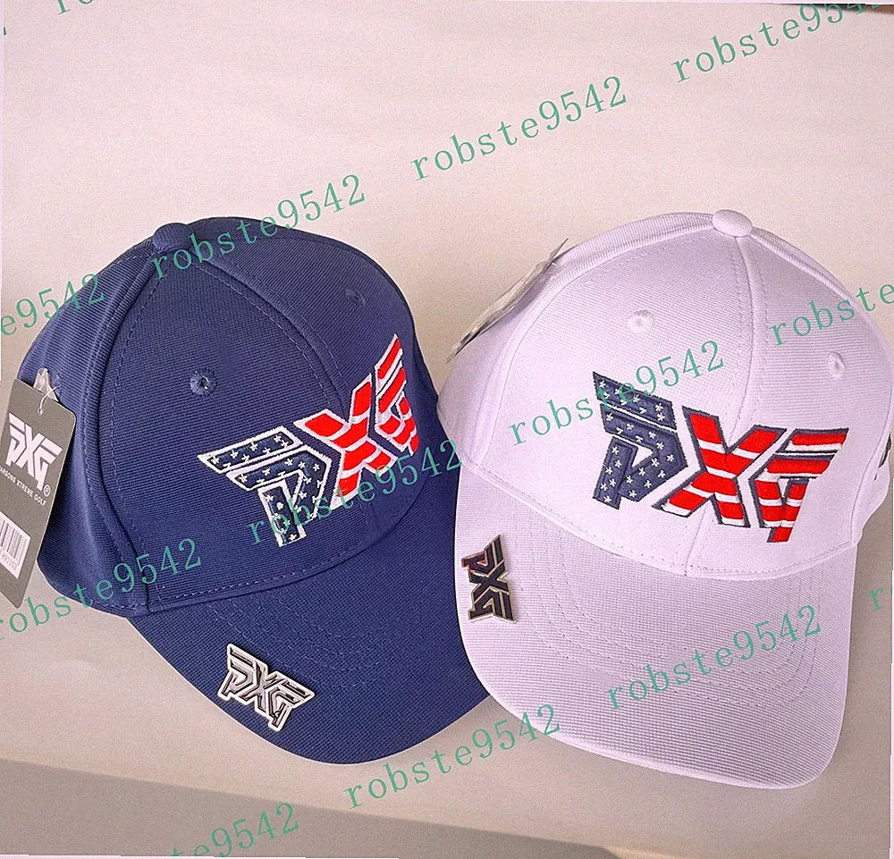 PXG Golf Baseball CAP Adjustable Hat W/ Ball Mark - White