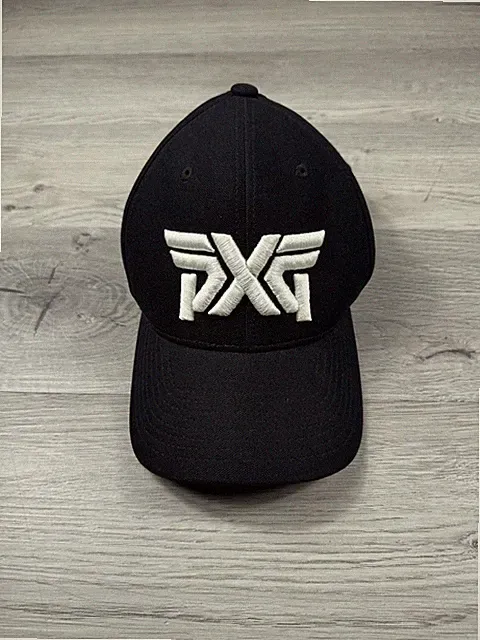 PXG Golf Hat Cap Adjustable Black Prolight Performance Stretch Golf Mens