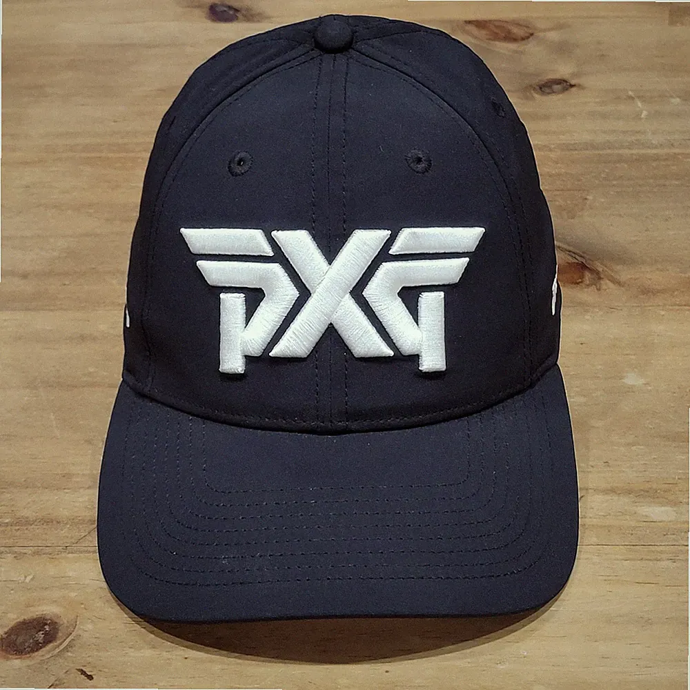 PXG Hat Cap Strap Back Black White Unstructured Low Crown Parson Extreme Golf