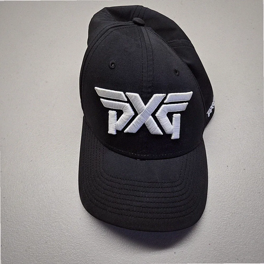 PXG Men Baseball Cap ONE SIZE Black Golf Embroidered Snapback Logo