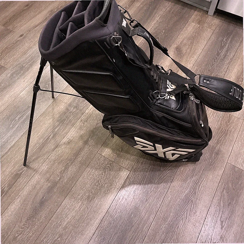 PXG Tour Staff Golf Bag Parsons Extreme 6 Way Divider Black Leather - Read Desc