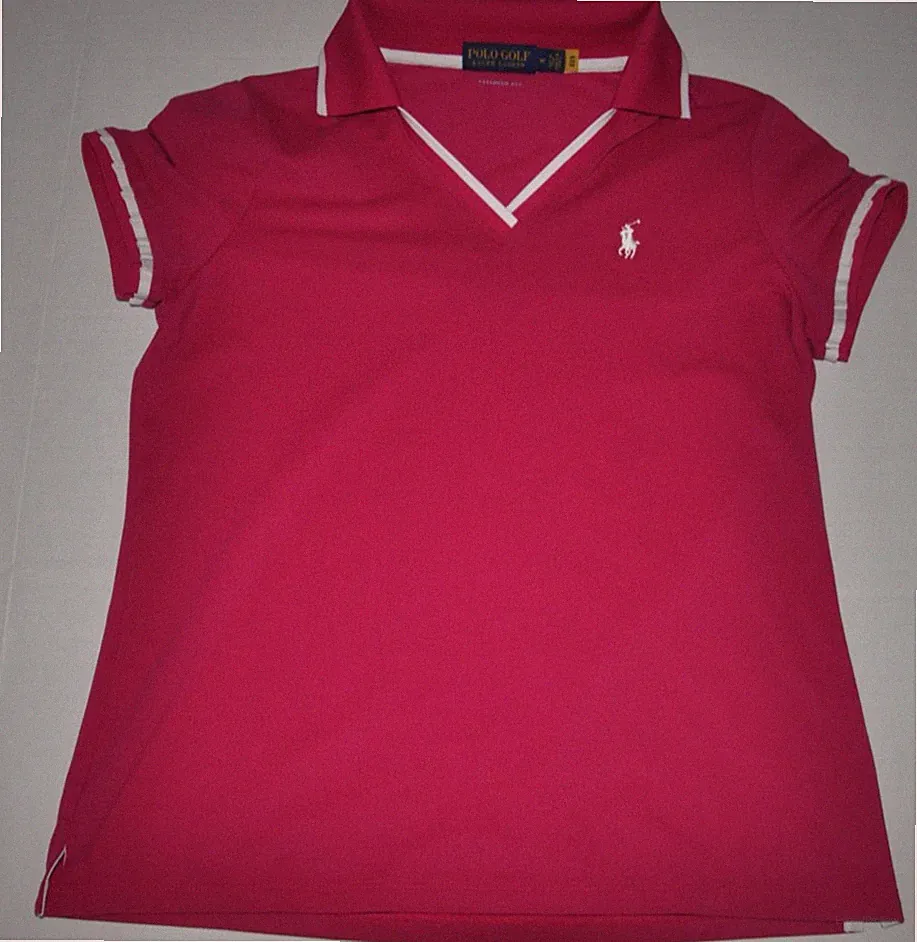 Ralph Lauren Women's Athletic Polo Golf Shirt Pink (Size Medium) EUC