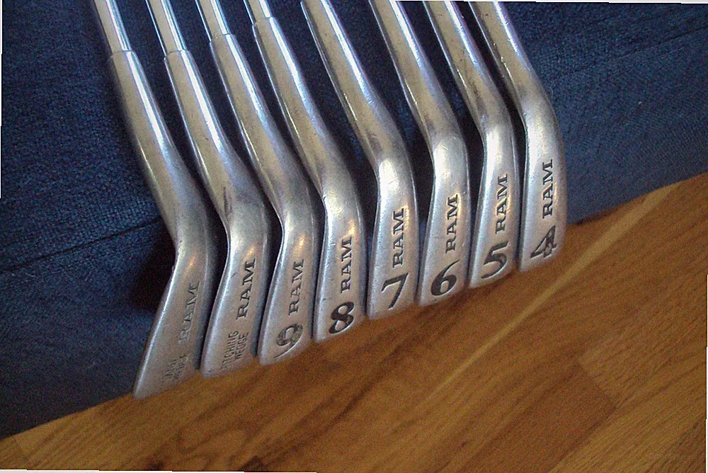 RAM Accubar Extra Lite irons 4-PW,SW Acculite stiff steel std length