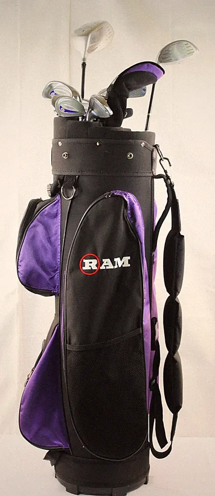 Ram Concept + Oversize Golf Clubs & Bag RH Graphite 1 3 4H Woods 5-9 P Irons