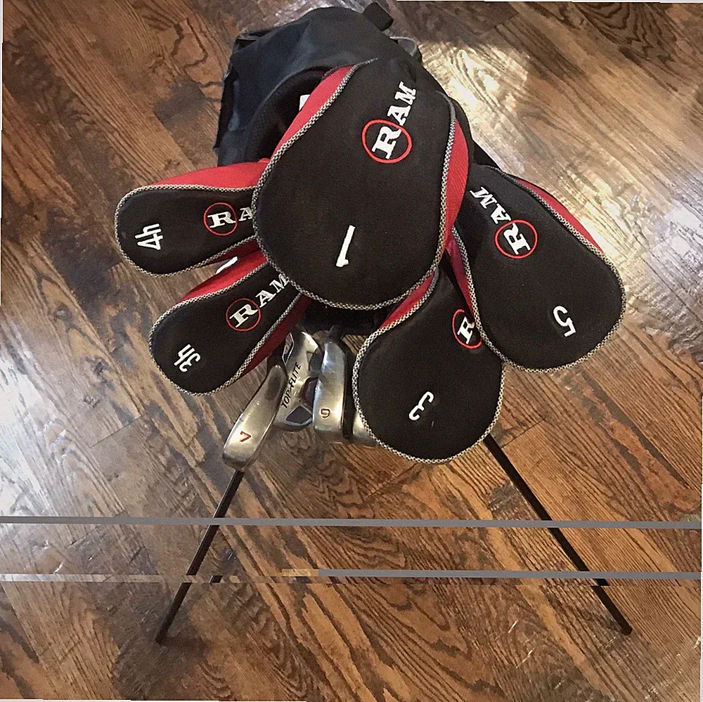 Ram Cubik Golf Club Set:Driver,3&5 Wood,3&4 Hybrid,Irons 5,7,8,9,PW,ChipperW/BAG