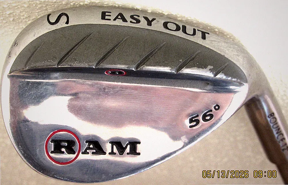 RAM EASY OUT 56 DEG SAND WEDGE SW GOLF CLUB, EXCELLENT CONDITION PREOWNED