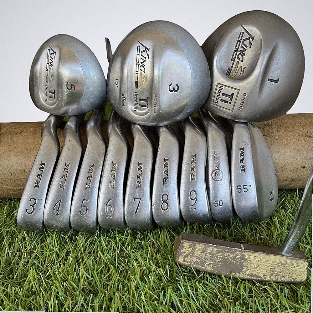 Ram FX Cobra Ray Cook Stiff Flex Complete Mens Golf Club Set New Iron Grips