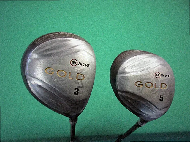 RAM FX Gold 3 & 5 Woods W/HC's - Mid Firm Graphite - Excellent Grips - Nice!